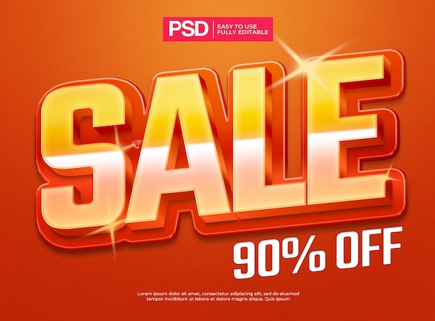 Sale promotion ads text effect