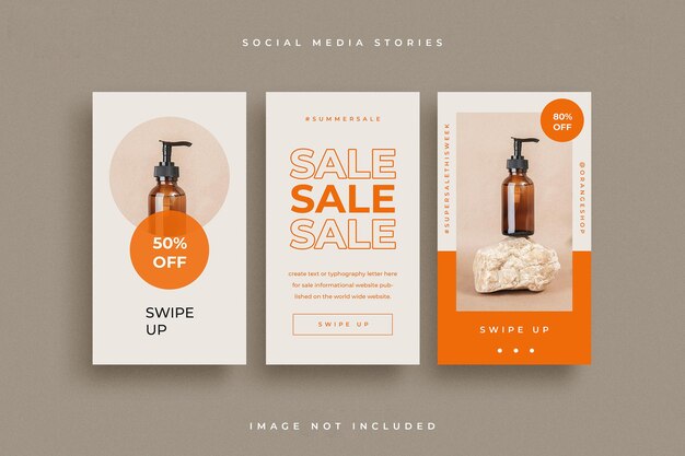 PSD sale and promotional instagram stories