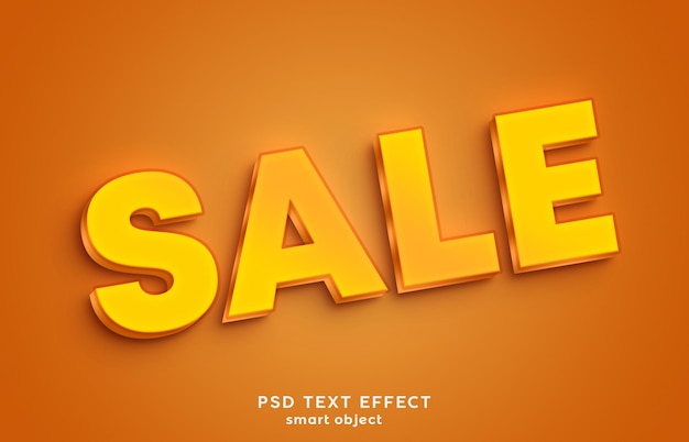 SALE PSD 텍스트 효과 디자인 무료 다운로드