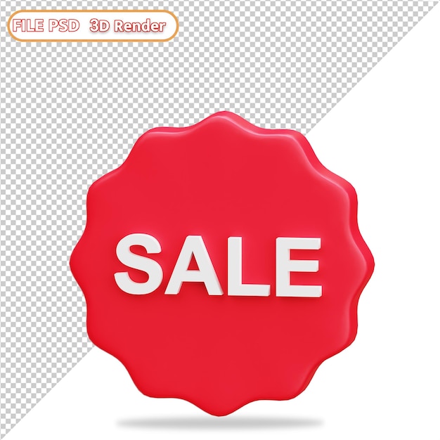 PSD sale red 3d