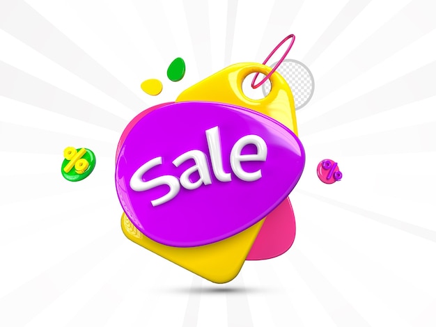 PSD sale tag 3d