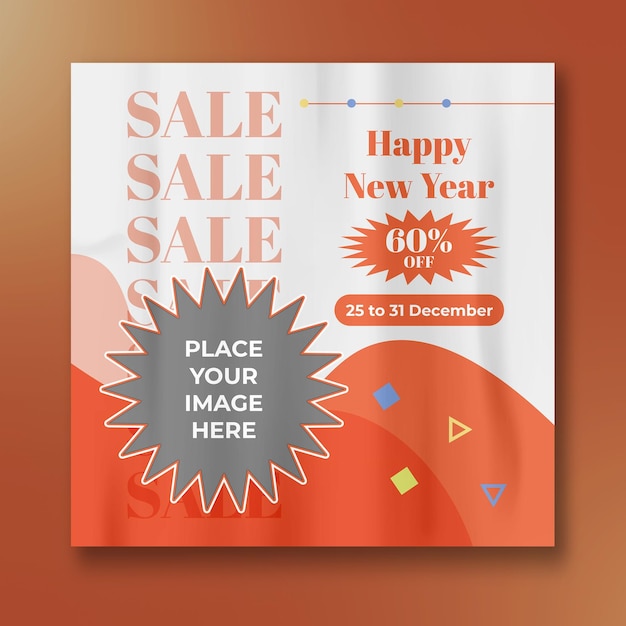 PSD sale template social media post and instagram feed