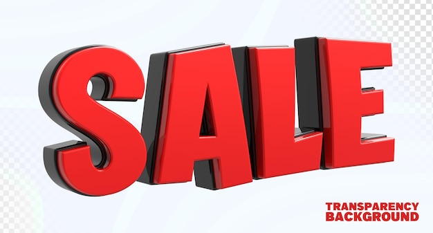 Sale text 3d render