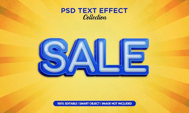 PSD sale text effect comic style template