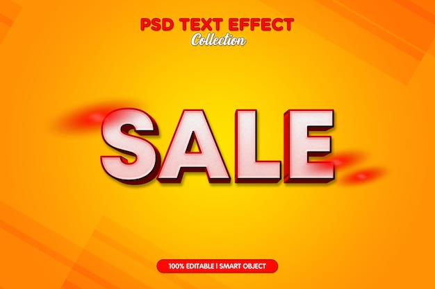 PSD sale text effect template poster