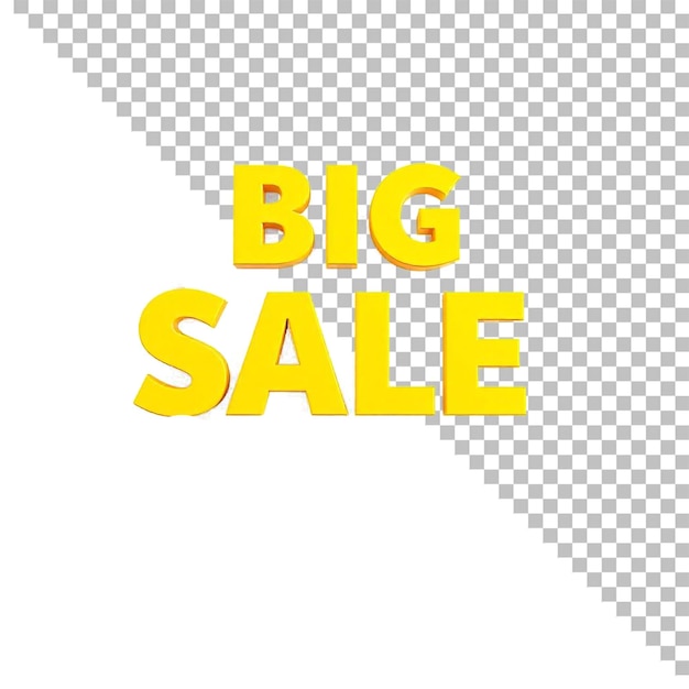 Sale Text in Font Isolated on Transparent Background