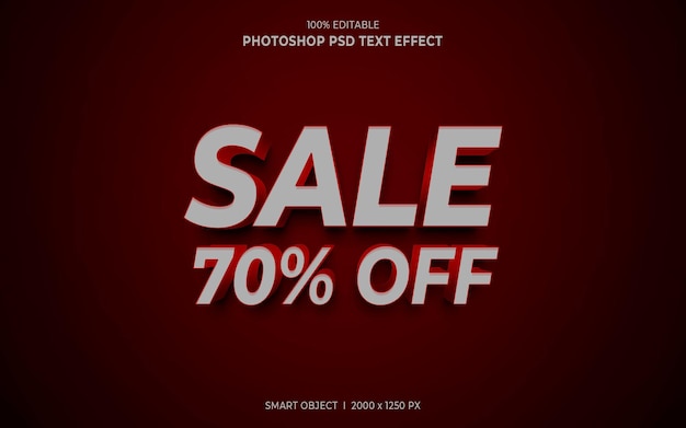 Sale text style photoshop effect