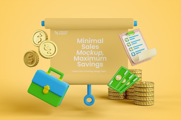 sales banner design mockup