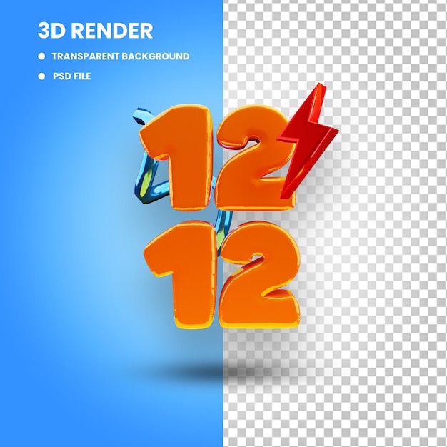 Concetto di vendita 1212 3d rendering sfondo trasparente