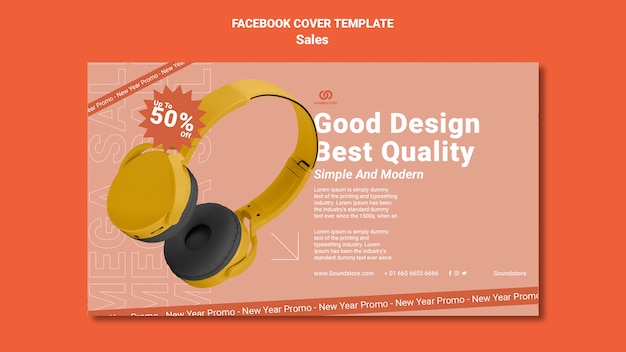 Sales discount facebook cover