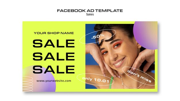 Sales discount facebook template