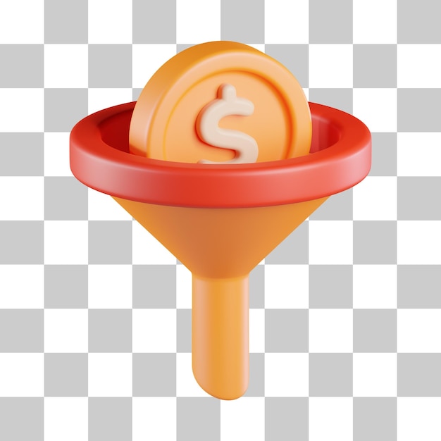 Sales funnel 3d icon