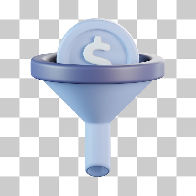 Sales funnel 3d icon