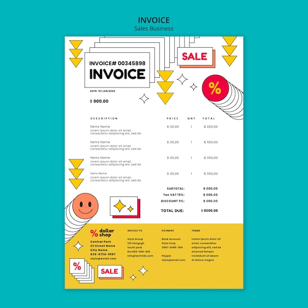 Sales invoice template