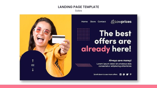 PSD sales landing page template