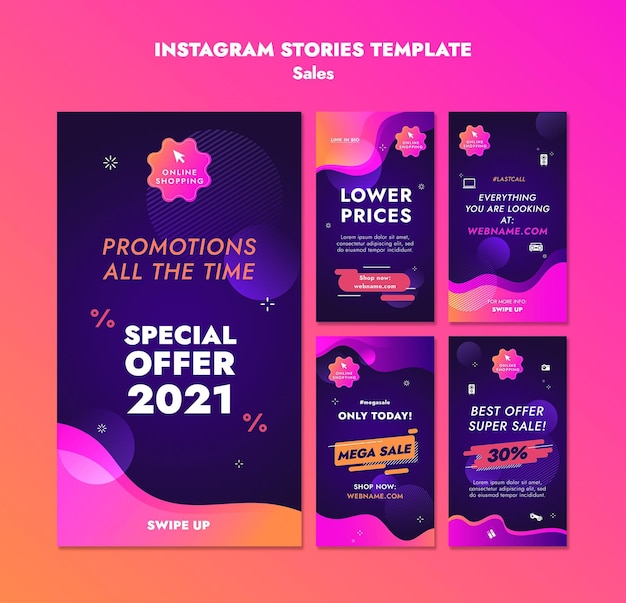 PSD sales offers instagram stories