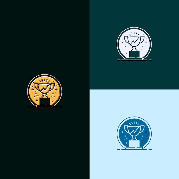 PSD Логотип награды за производительность продаж с восходящим графиком и творческим и уникальным векторным дизайном