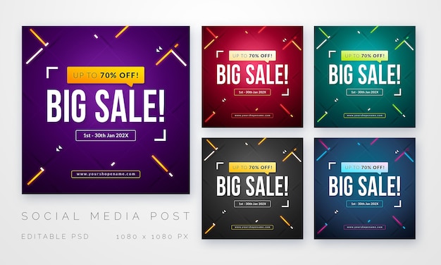 PSD sales post for social media