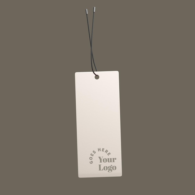 Sales tag hanging mockup