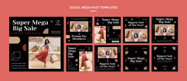 Sales template design of instagram post