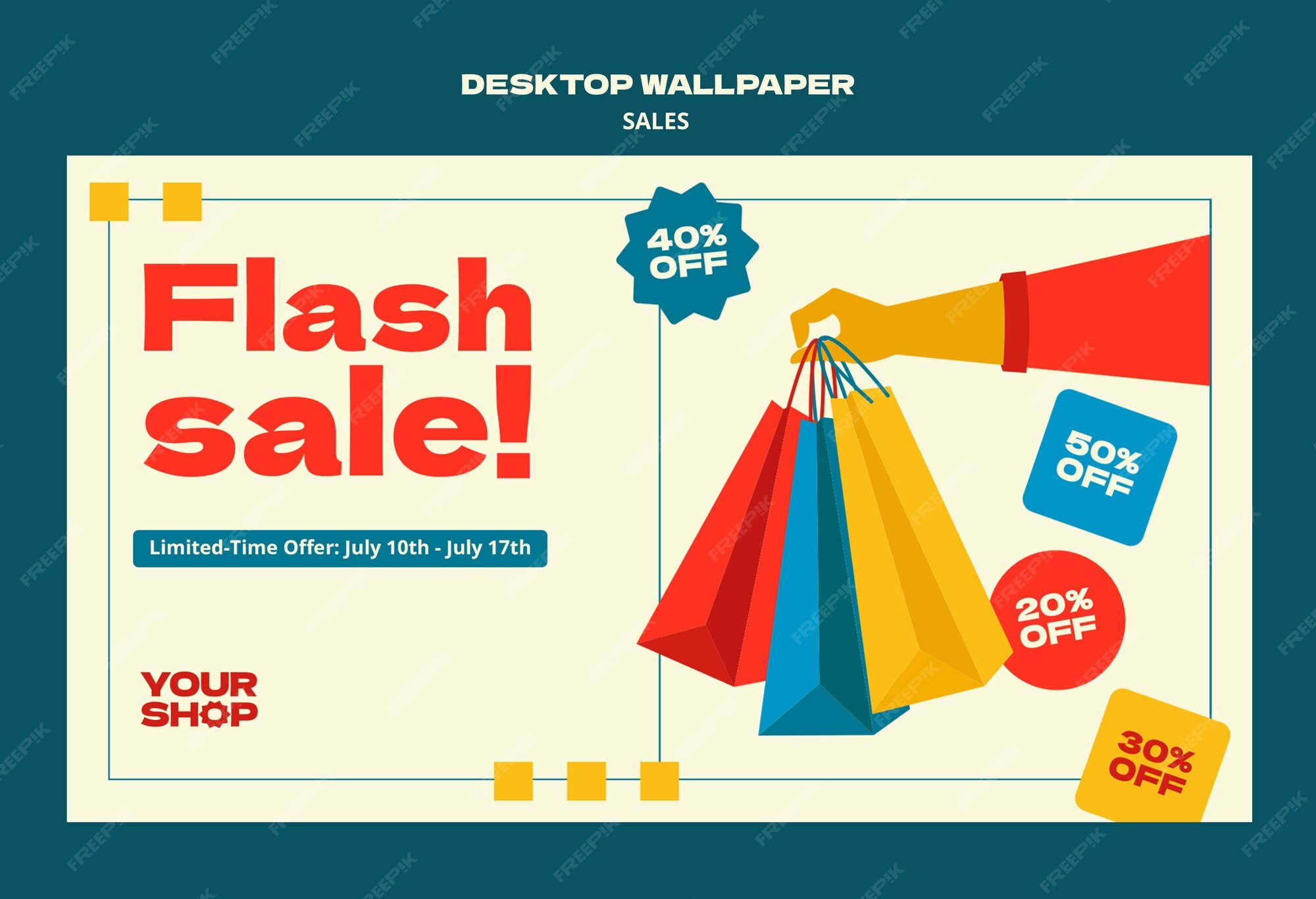 Premium PSD Sales template design