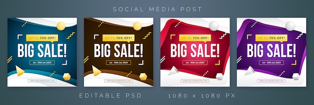 Sales Template For Social Media Banner Post