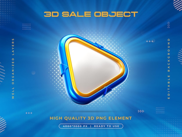 Salgsobjekt 3D-rendering isolert
