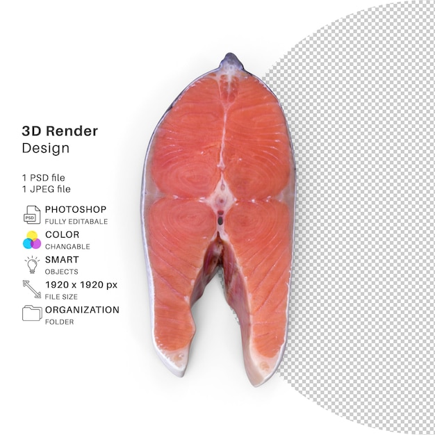 연어 물고기 3d 렌더링