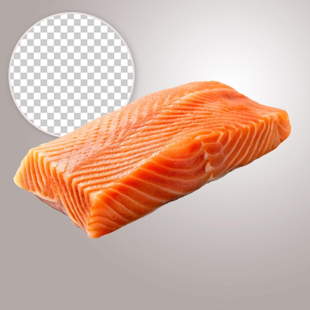 PSD salmon grilled roast steak isolated on transparency background