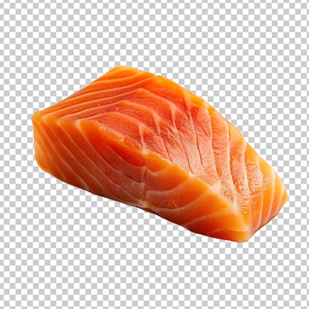 Salmon on white background