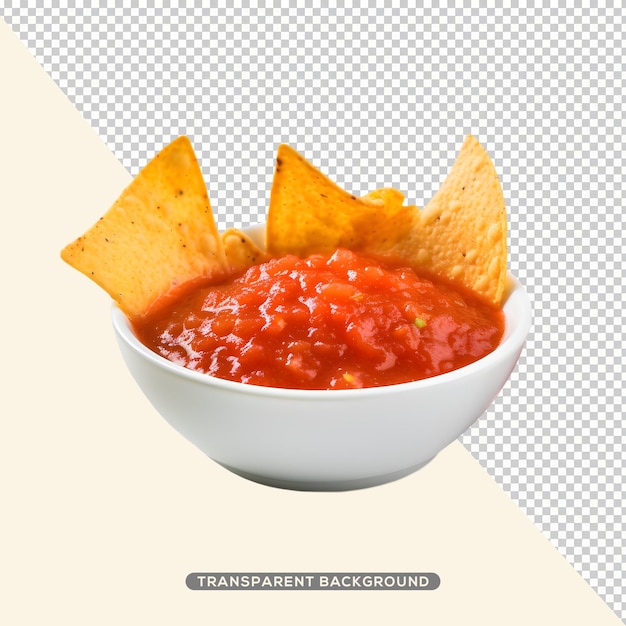 PSD salsa traditionele mexicaanse saus met nacho's