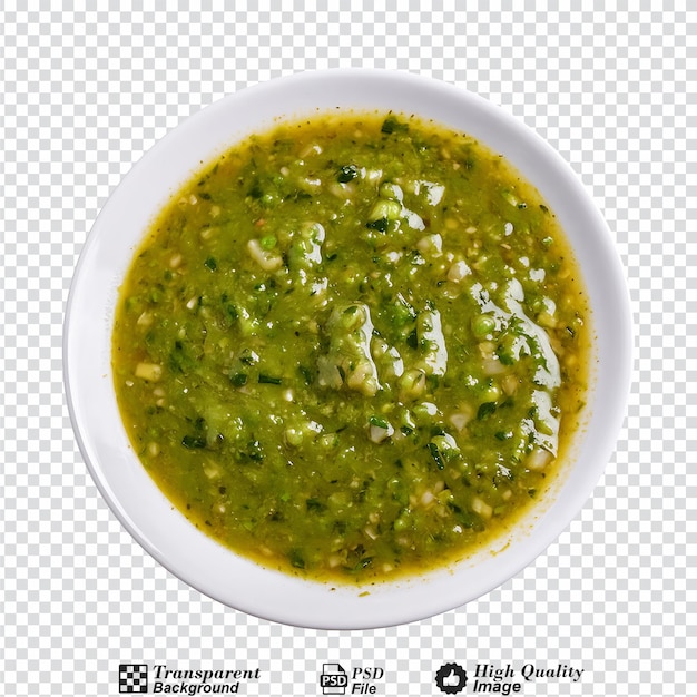 PSD salsa verde isolated on transparent background