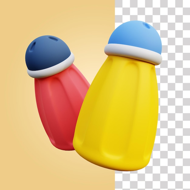 Salt shaker 3d icon