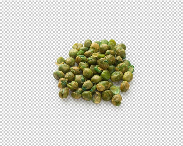 Salted green peas isolated