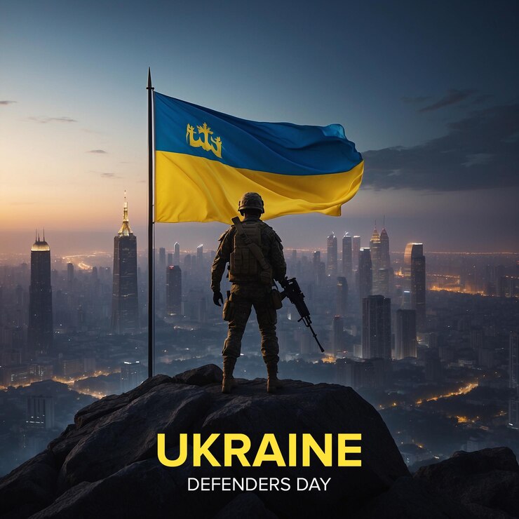 PSD салют мужеству дня защитников украины psd шаблон
