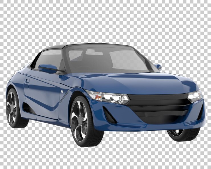 PSD samochód sportowy na przezroczystym tle. renderowania 3d - ilustracja