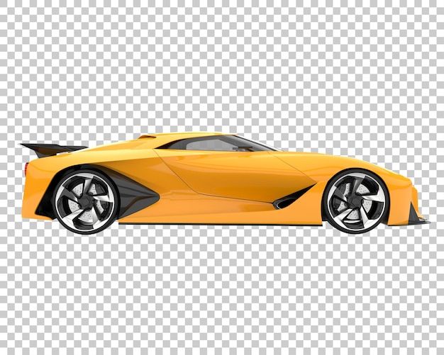 Samochód sportowy na przezroczystym tle. renderowania 3D - ilustracja