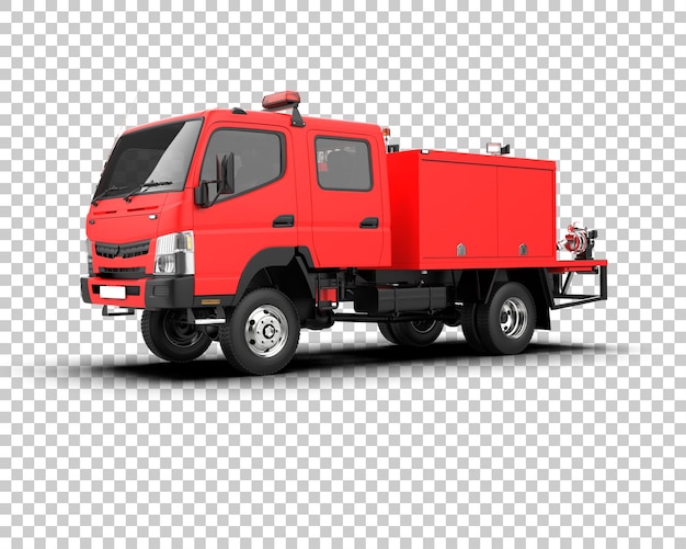 Samochód straży pożarnej izolowany na tle ilustracja renderingu 3D