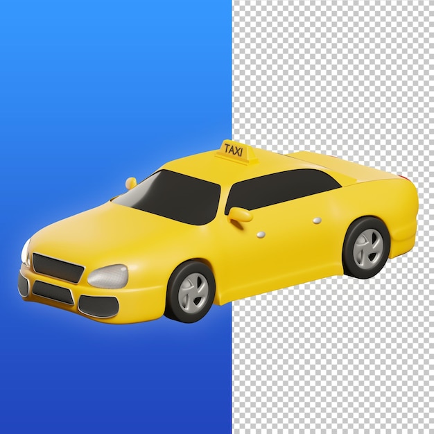 Samochód Taxi Ilustracja 3d