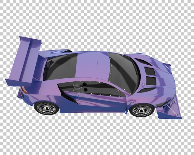 PSD samochód wyścigowy na przezroczystym tle. renderowanie 3d - ilustracja
