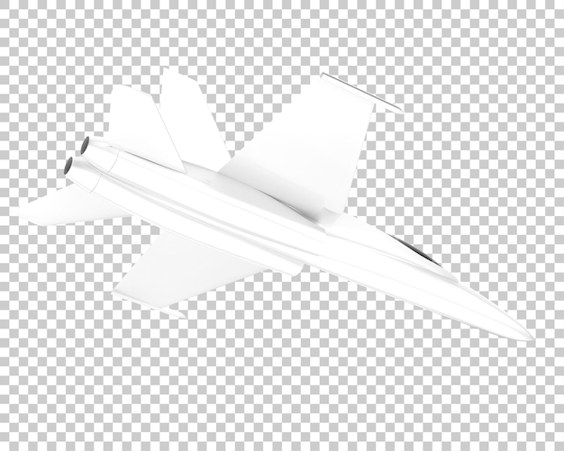 PSD samolot myśliwski na przezroczystym tle ilustracja renderowania 3d