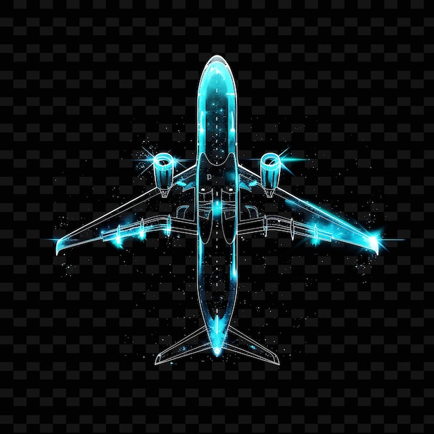 PSD samolot z niebieskim światłem na dole