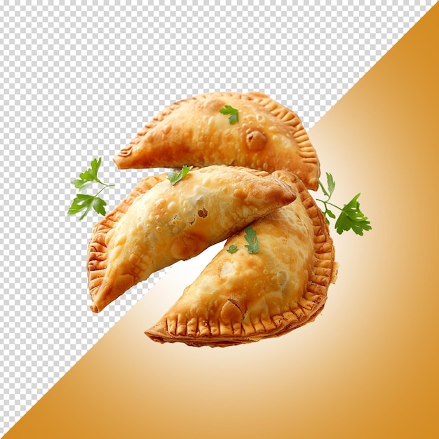 PSD samosa isolated on white