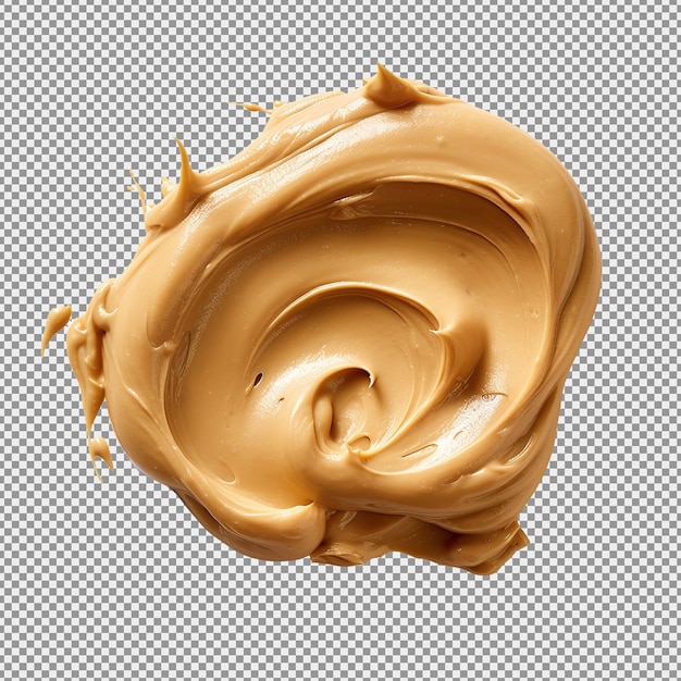 Sample of nut butter on white background