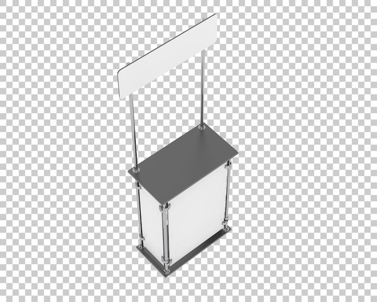 PSD sampling stand isolated on transparent background 3d rendering illustration