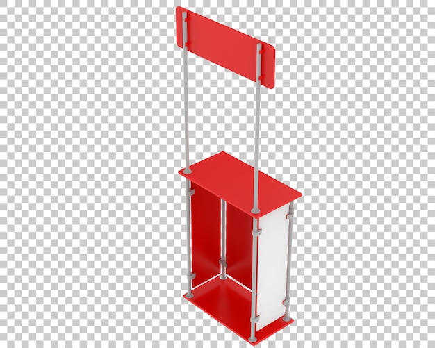 PSD sampling stand isolated on transparent background 3d rendering illustration