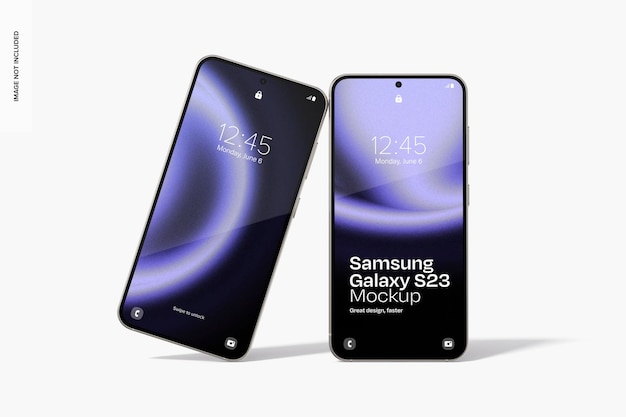 PSD samsung galaxy s23 mockup inclinato