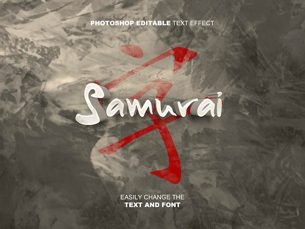 PSD samurai psd edit text