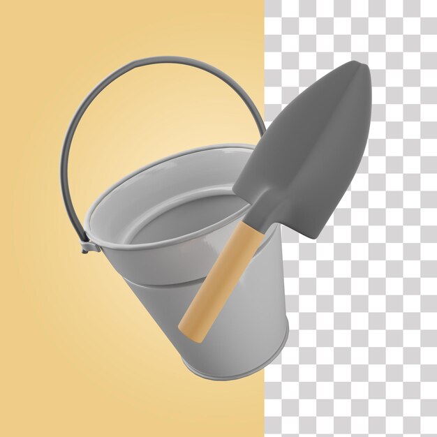 Sand Bucket 3D Icon