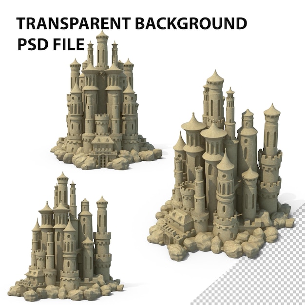 PSD sand castle png